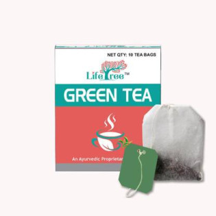Lifetree Green Tea Lemon Flavour With Anti-oxidants Immunity Boosting 10 Tea Bags Lemon Green Tea Bags Box (10 Bags)