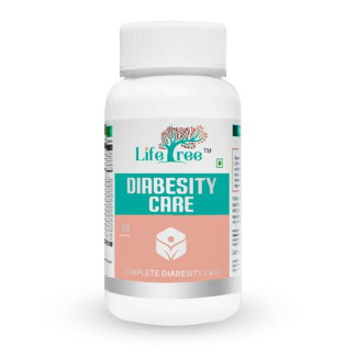 Lifetree Diabesity Care Capsule - Single Formula To Manage Diabetes & Obesity Both | 13 Herbs Supplement With Vijaysar Karela Jamun Neem, Bael - 90 Veg Capsules 150g